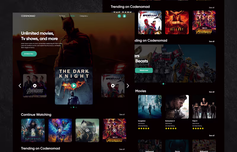 Cover image for Netflix Clone - OTT Website Template