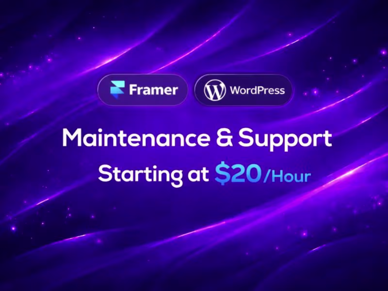 Cover image for Framer & WordPress Website Maintenance & Support