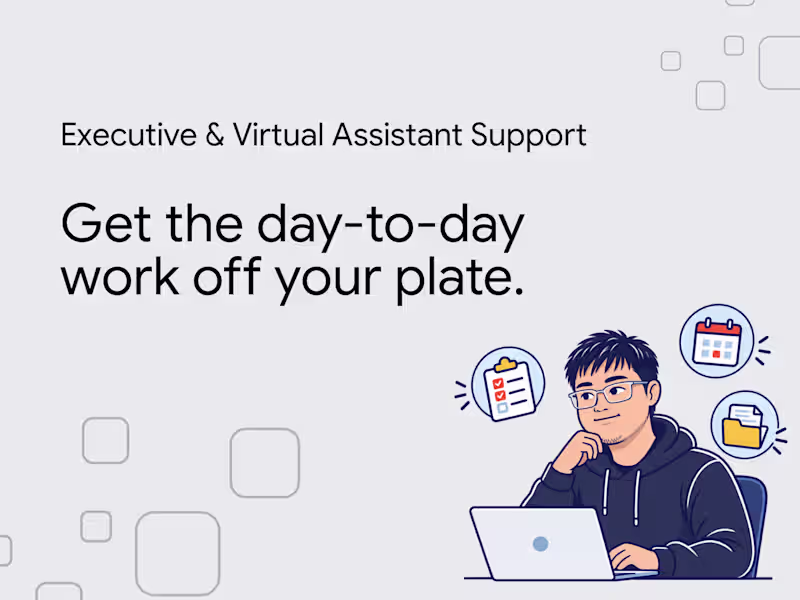 Cover image for 💻 Executive & Virtual Assistant Support for Your Business