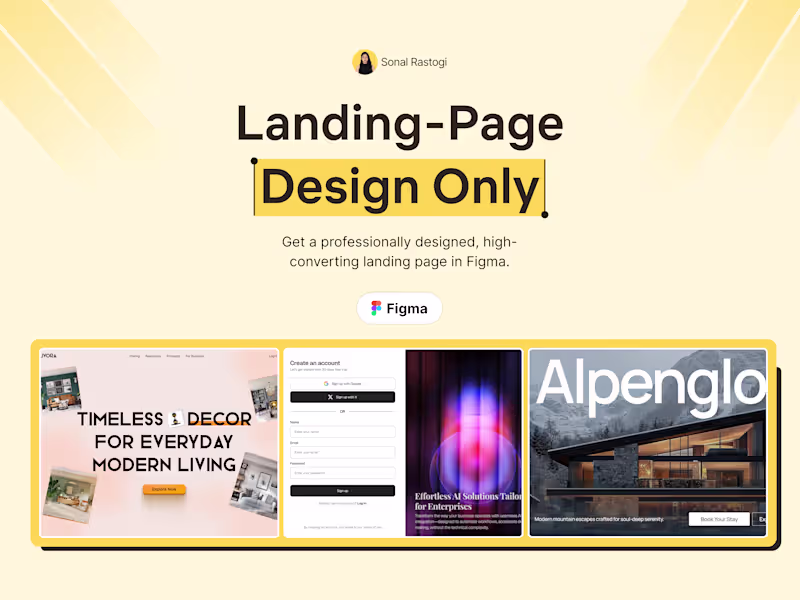 Cover image for Landing Page Design in Figma