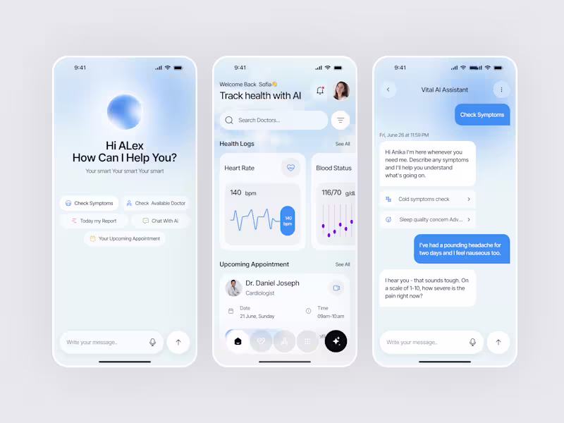 Cover image for Designed a modern AI Health