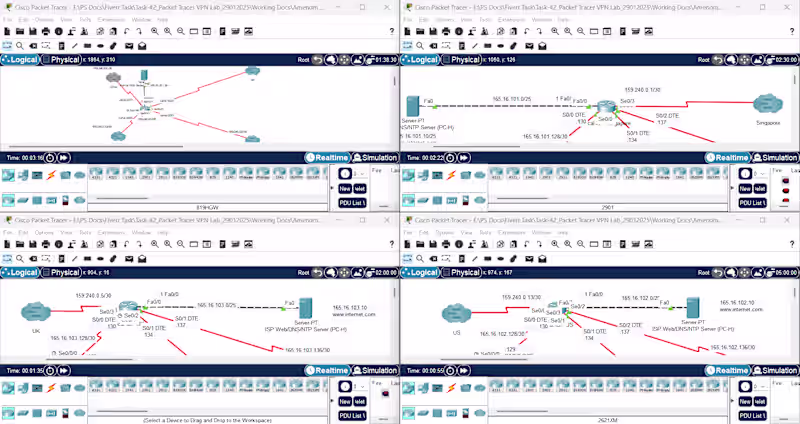 Cover image for HQ to Multiple Branch connectivity with a secure VPN tunnel  