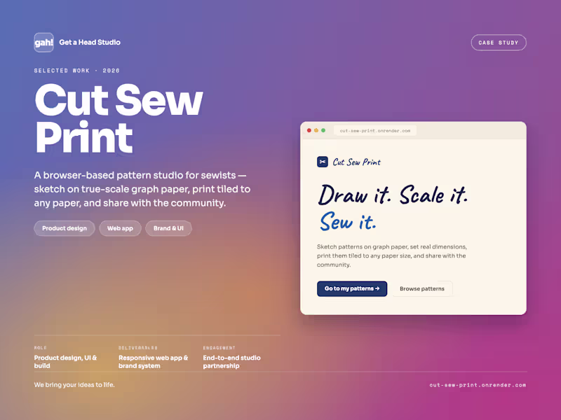 Cover image for Cut, Sew & Print Sewing Pattern Tool Development