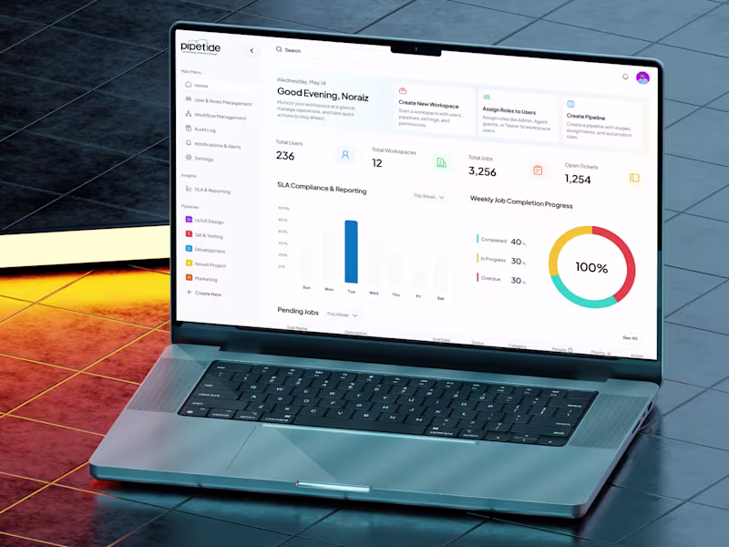 Cover image for Pipetide Dashboard — making complex workflows feel simple. I...