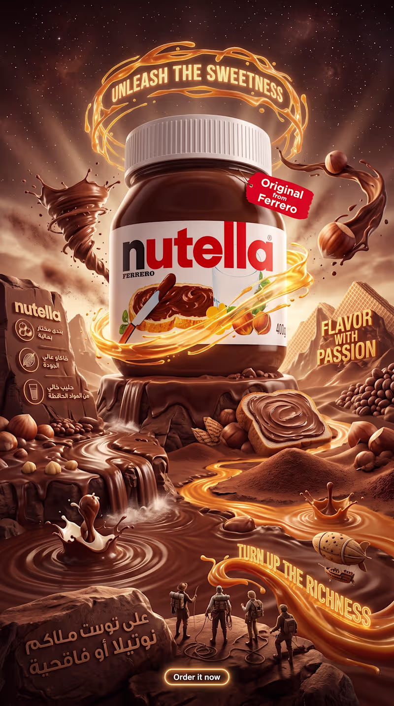 Cover image for Luxury chocolate advertising concept created