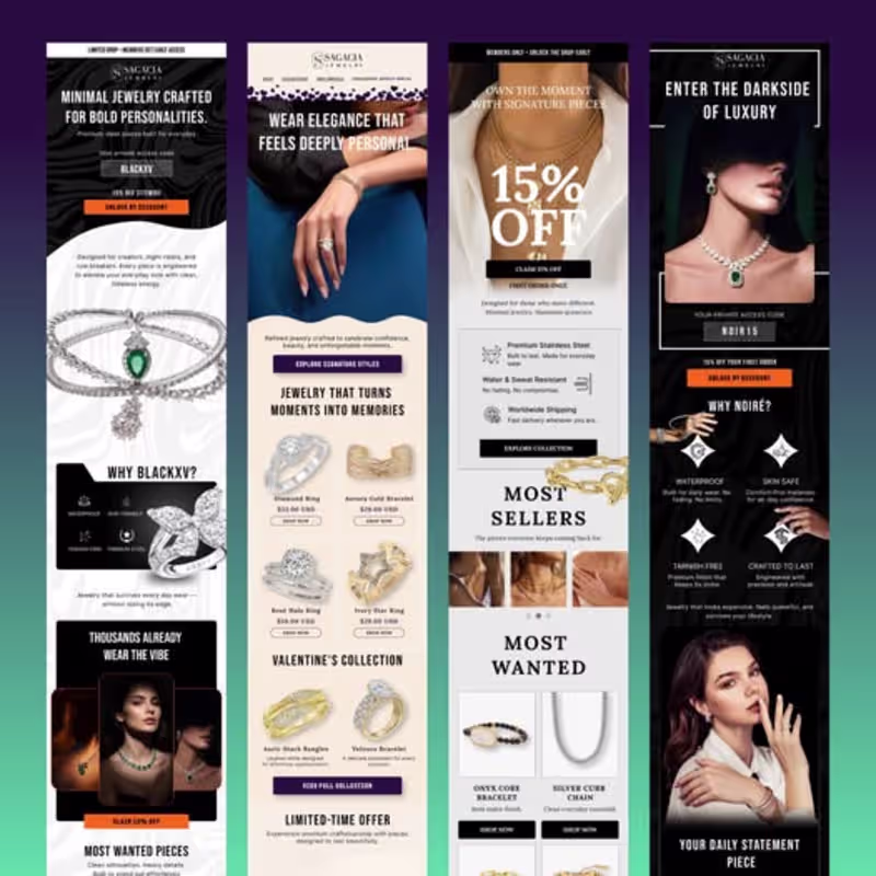 Cover image for Elegant Luxury Jewelry Email Design for High Conversions