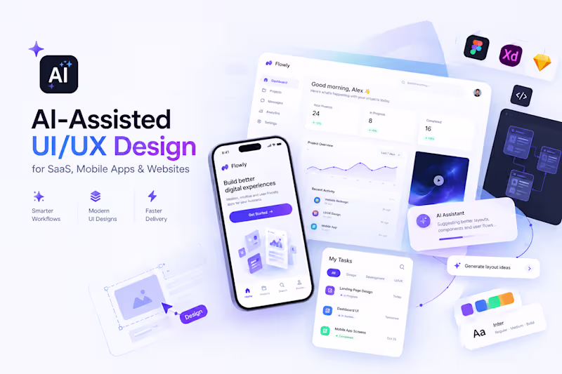 Cover image for AI-Assisted UI/UX Design for SaaS, Mobile Apps & Websites