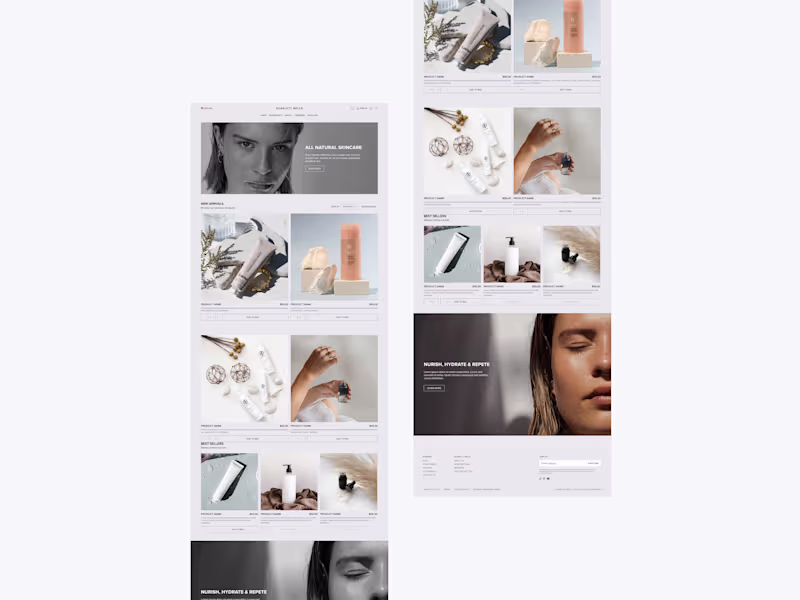 Cover image for Beauty E-Commerce Landing Page