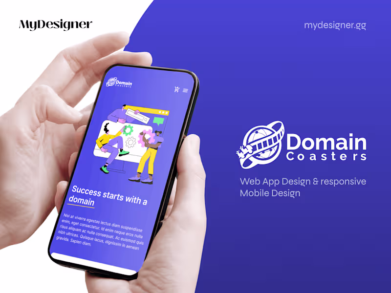 Cover image for Domain Coasters UI/UX Design for Web and Mobile