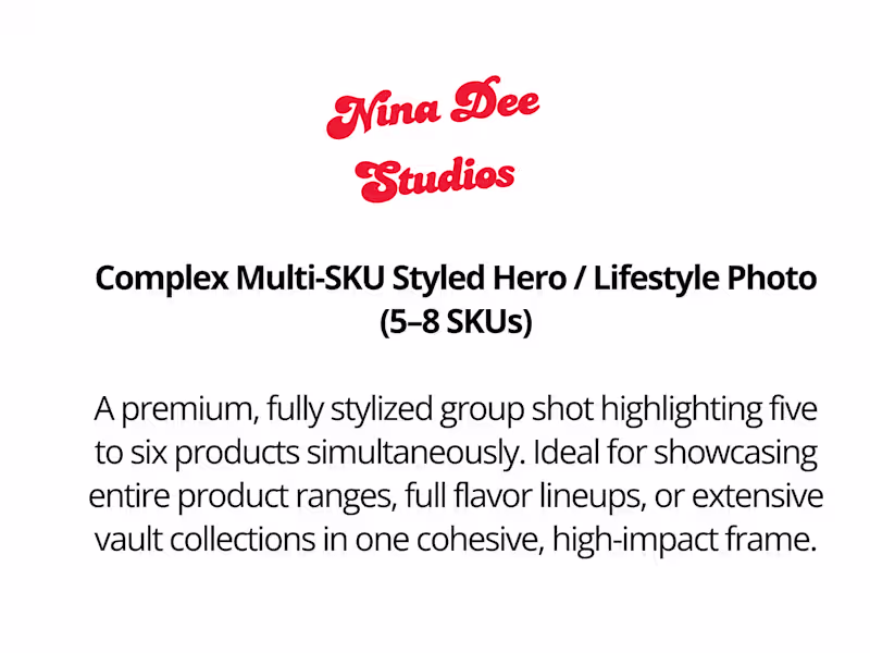 Cover image for Complex Multi-SKU Styled Hero / Lifestyle Photo (5–8 SKUs) 