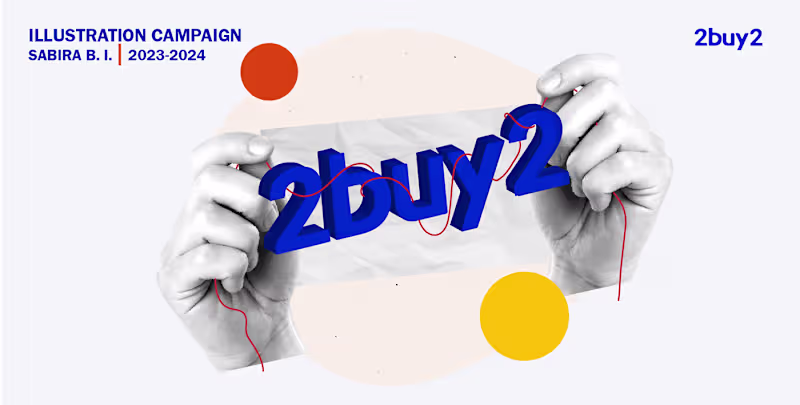 Cover image for Collection of brand illustrations for 2buy2 :: Behance