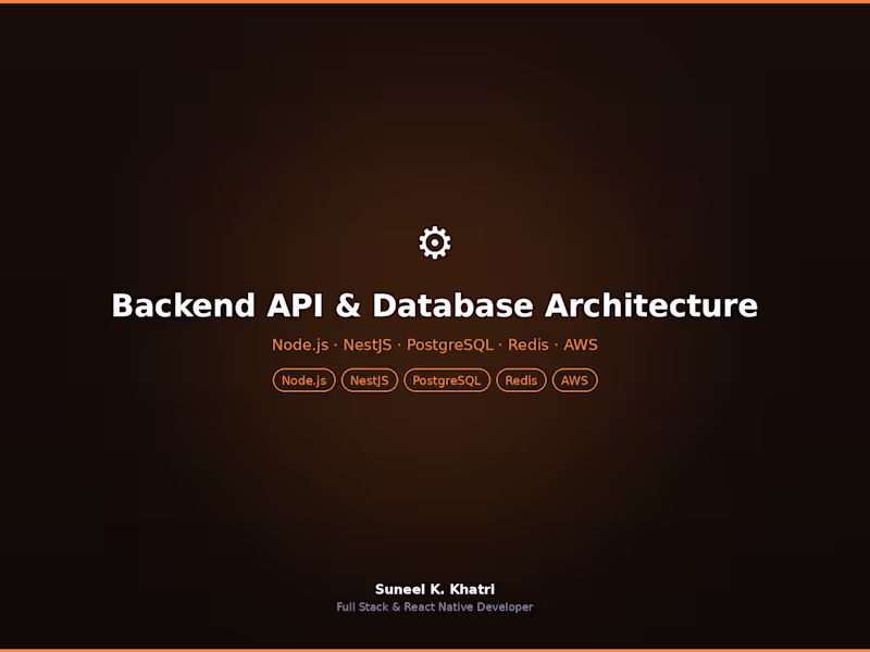 Cover image for Backend API & Database Architecture