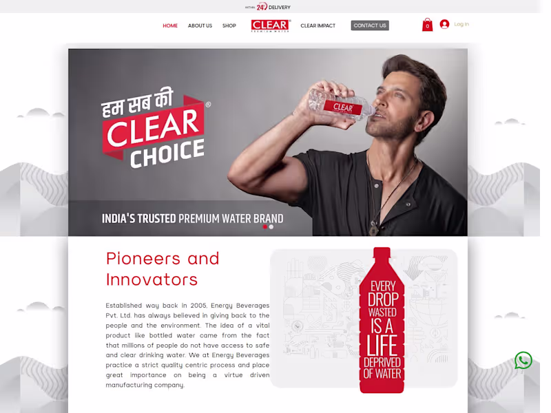 Cover image for Shop 200ml, 500ml & 1L Water Bottles - Delivered by Clear Pani
