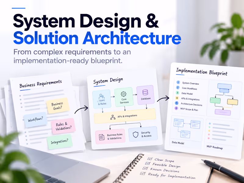 Cover image for System Design & Solution Architecture