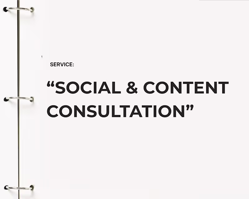 Cover image for Content & Social Media Consult