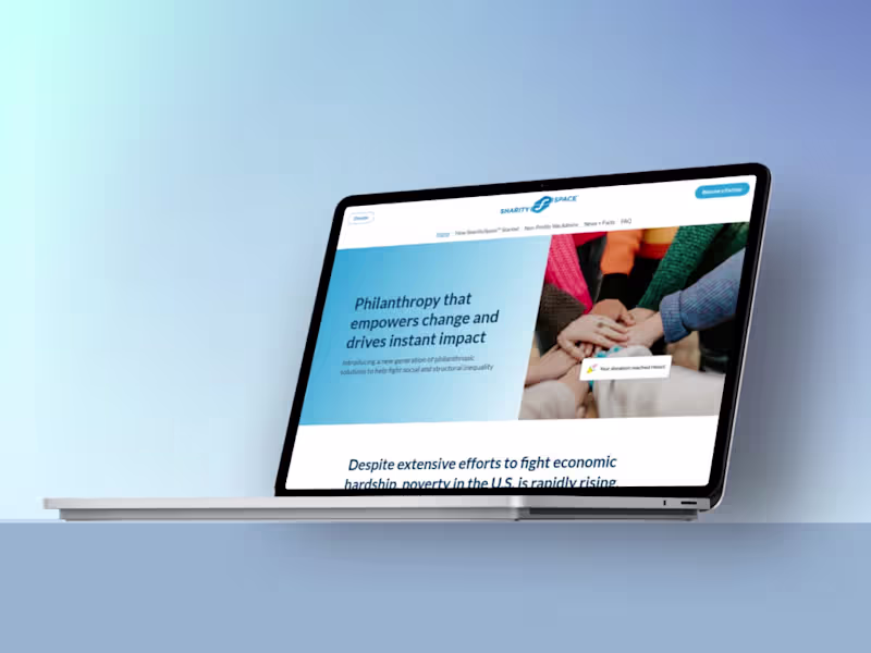 Cover image for Website Design and Framer Development - SharitySpaceTM