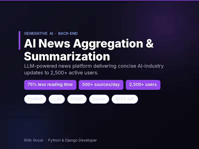 Cover image for An AI-powered news platform that