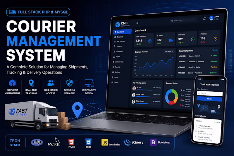 Cover image for Courier Management System – Full