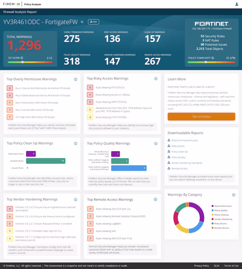 Cover image for Firemon Policy Analyzer - Free Firewall Automation tool