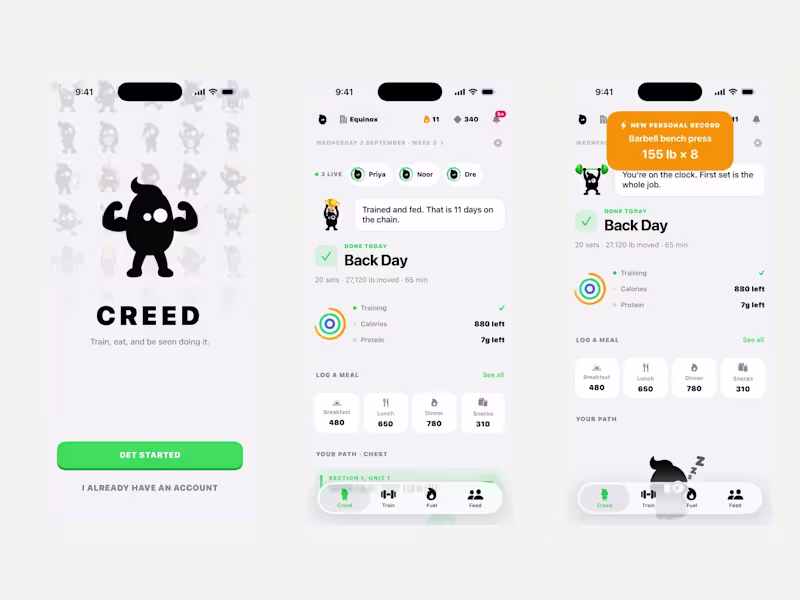 Cover image for Creed — Social Training & Fitness App