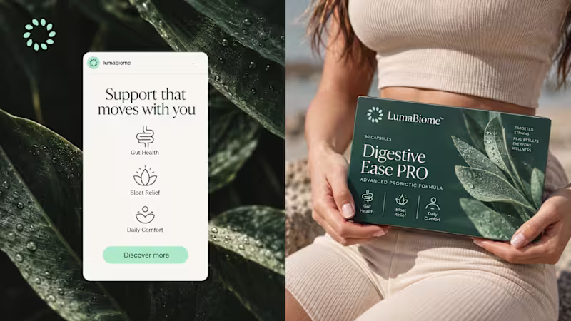 Cover image for LumaBiome Probiotic Brand Identity System