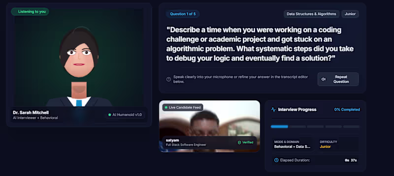 Cover image for AI-powered virtual interview platform for