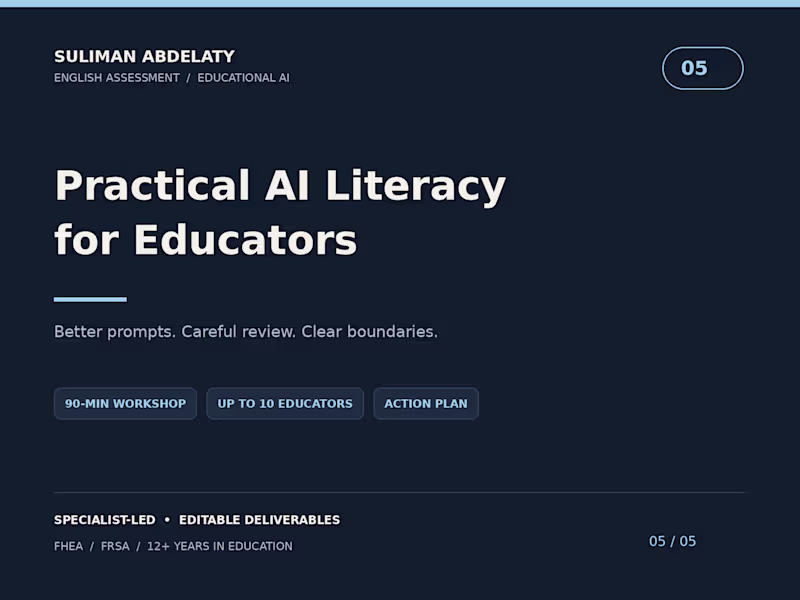 Cover image for Practical AI Literacy Workshop for Educators