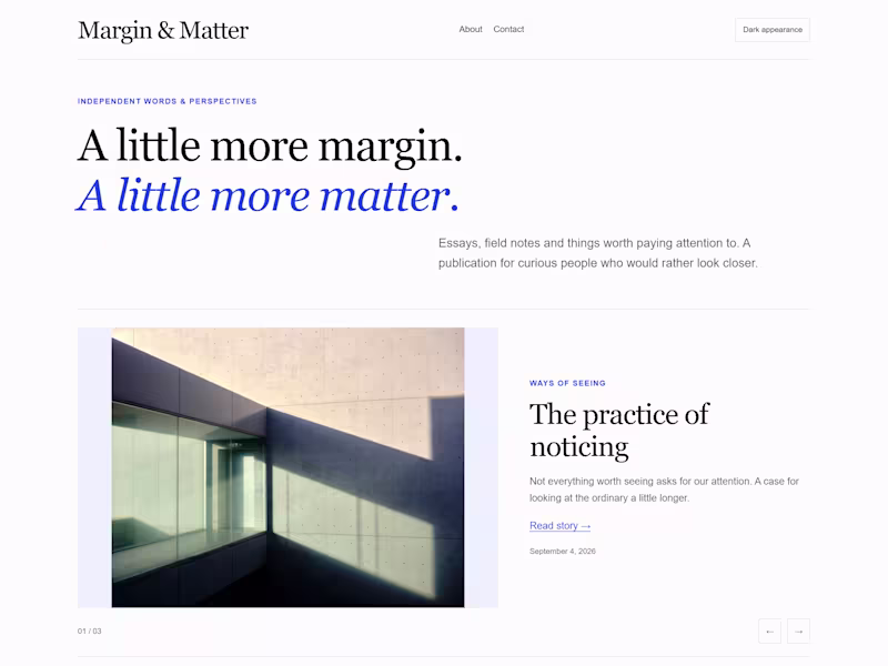 Cover image for Margin & Matter WordPress Branding & Setup