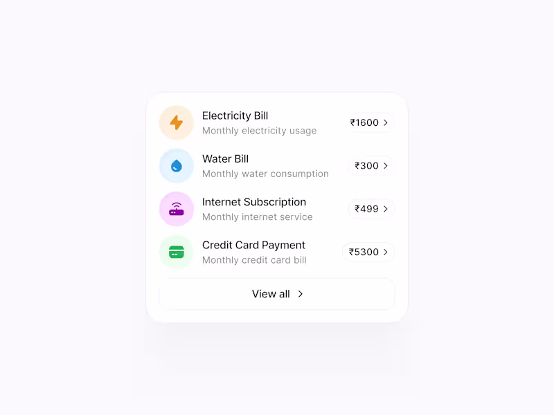 Cover image for Personal Finance & Bill Management App UI