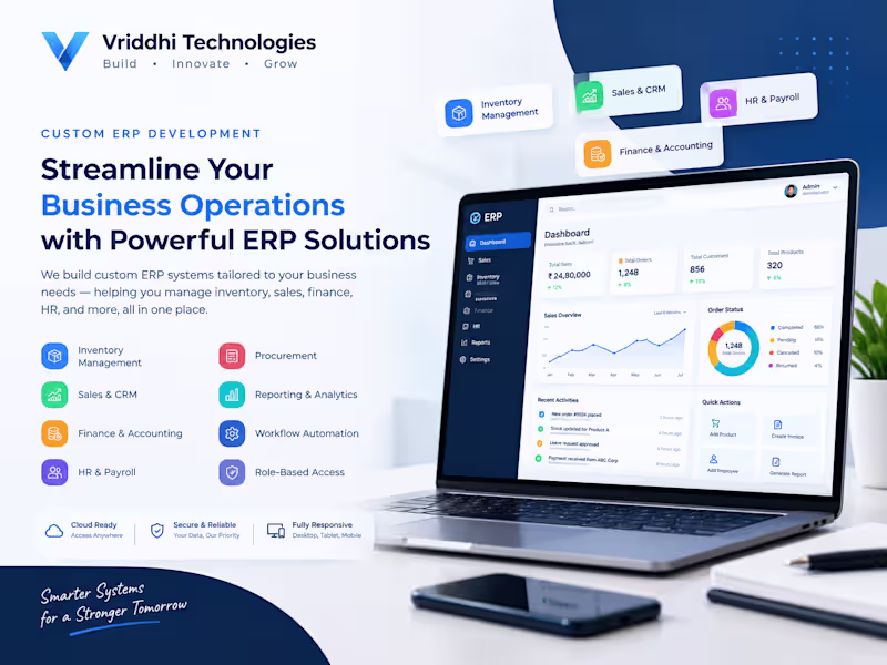 Cover image for Custom ERP & Business Management Software Development