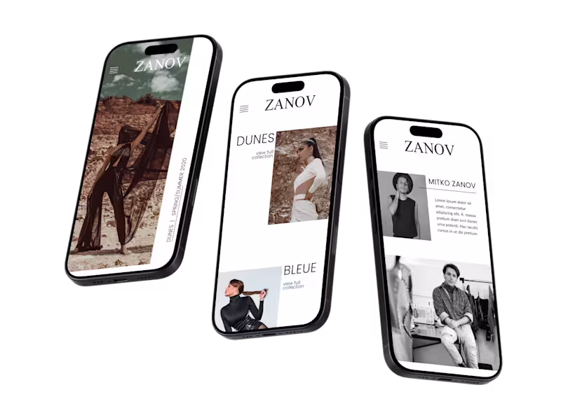 Cover image for Fashion designer portfolio and e-commerce website