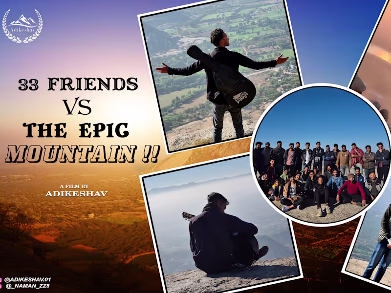Cover image for 33 friends vs. the epic Mountain, Dantiwara !!! | A film by Adi…