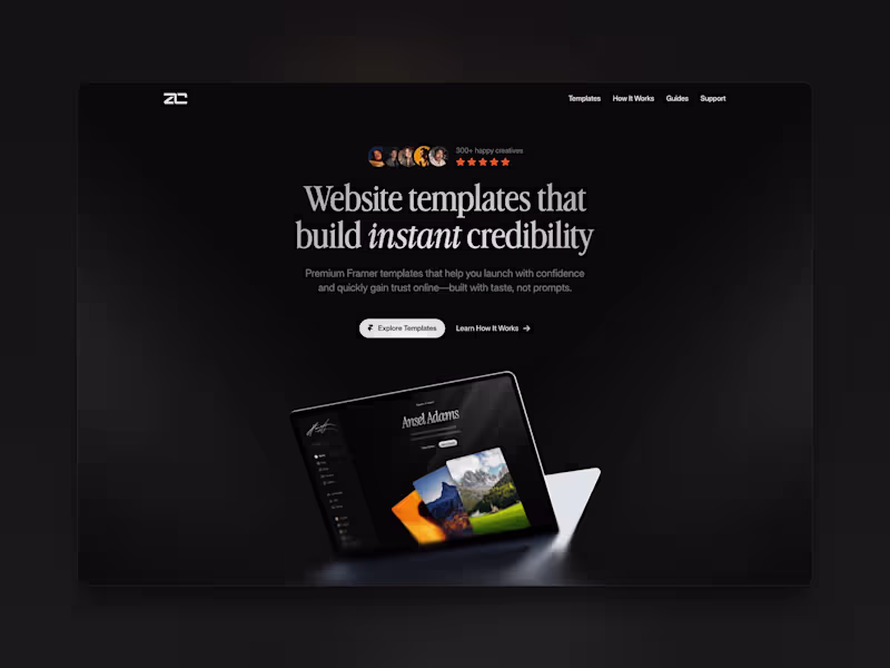 Cover image for Zan Creative Templates — Framer Website