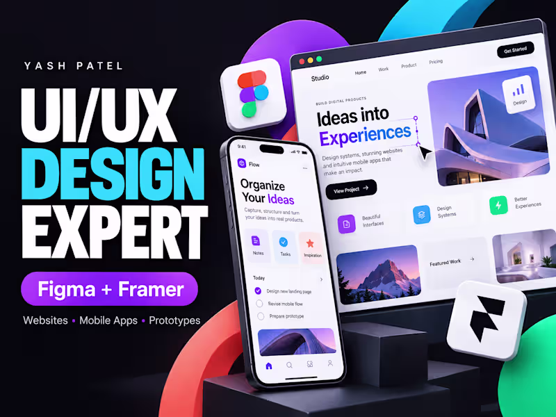 Cover image for UI/UX Design for Websites & Mobile Apps | Figma + Framer