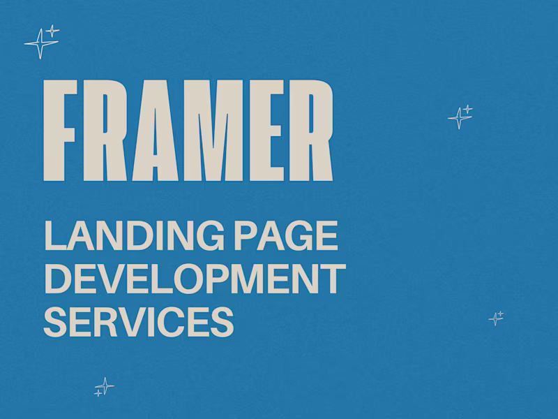 Cover image for Framer: Landing Page Development Services