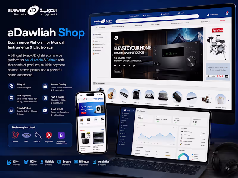 Cover image for aDawliah Shop – Bilingual Ecommerce Platform