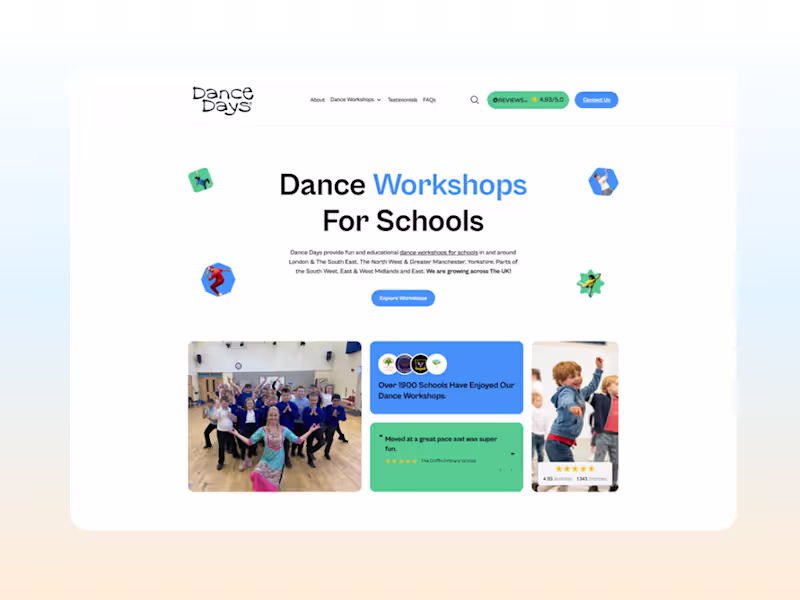 Cover image for Dance Days — Children's Dance Workshop Platform