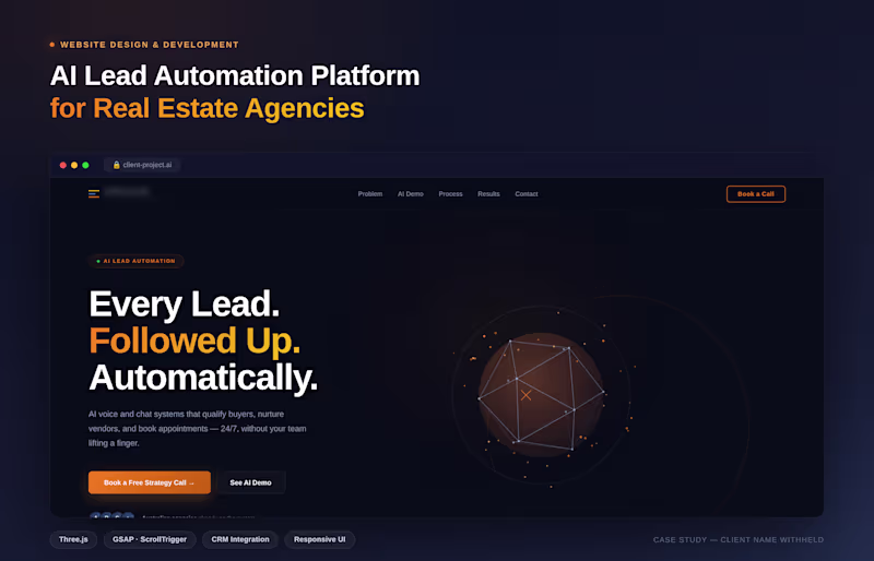 Cover image for AI-Powered Lead Automation Website for