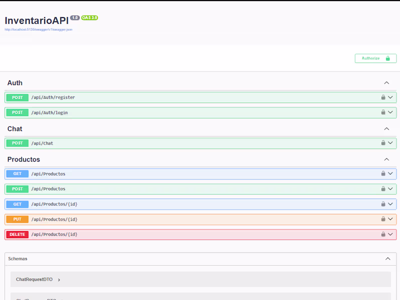 Cover image for Inventary API: JWT Auth + AI-Powered Chat
