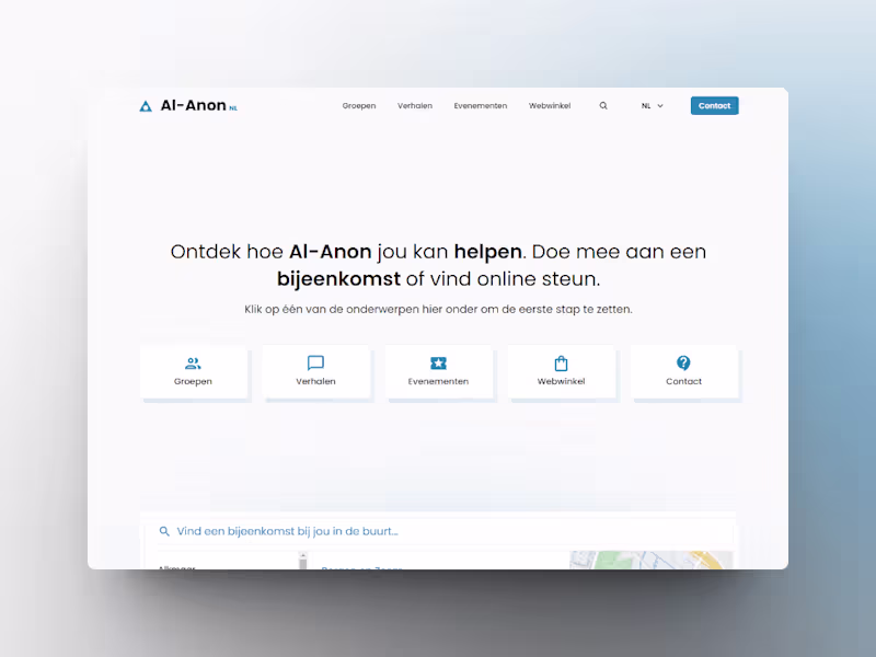 Cover image for Al-Anon website prototype