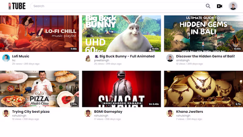 Cover image for 🎥 CrazzzyTube – YouTube Clone (MERN Stack) Created a full-f...