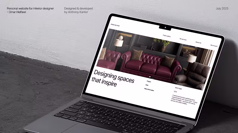 Cover image for Interior Designer Website - Omar H.