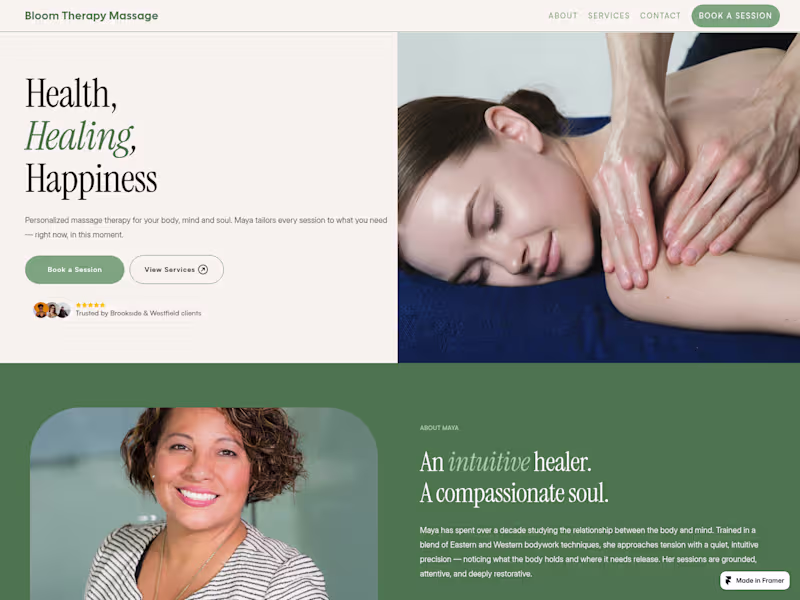 Cover image for Bloom Therapy Massage