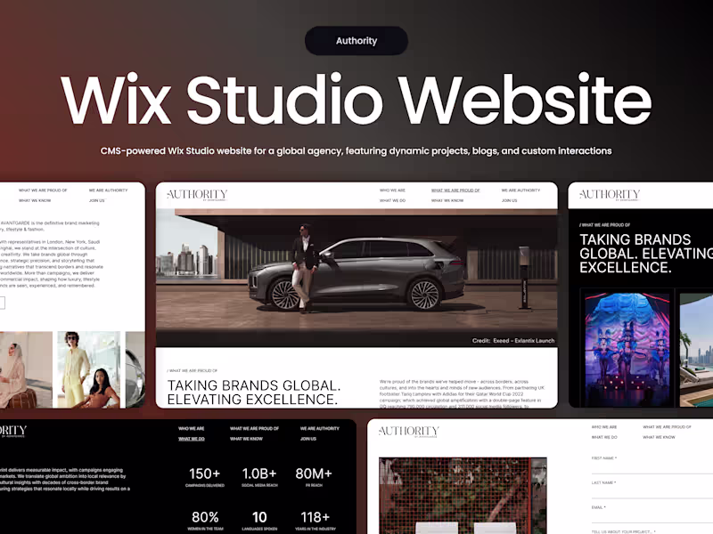 Cover image for CMS-Powered Wix Studio Website for