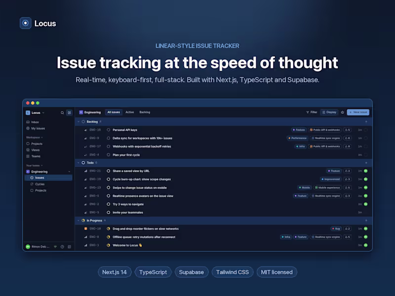 Cover image for Locus — a Linear-style issue