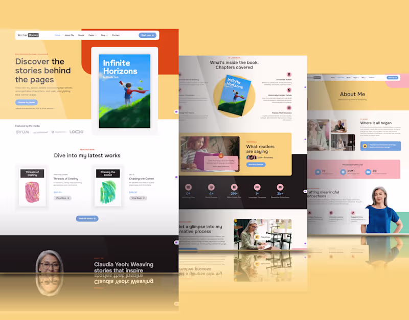 Cover image for SquareSpace Author Website | SquareSpace Website
