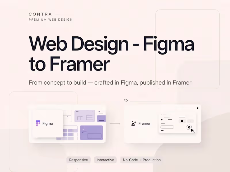 Cover image for Web Design  - Figma to Framer 