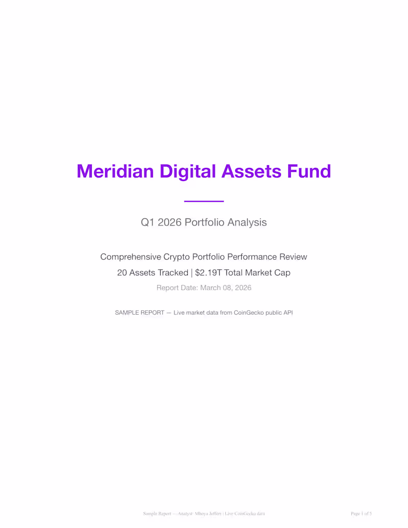 Cover image for Crypto Portfolio Analytics Report