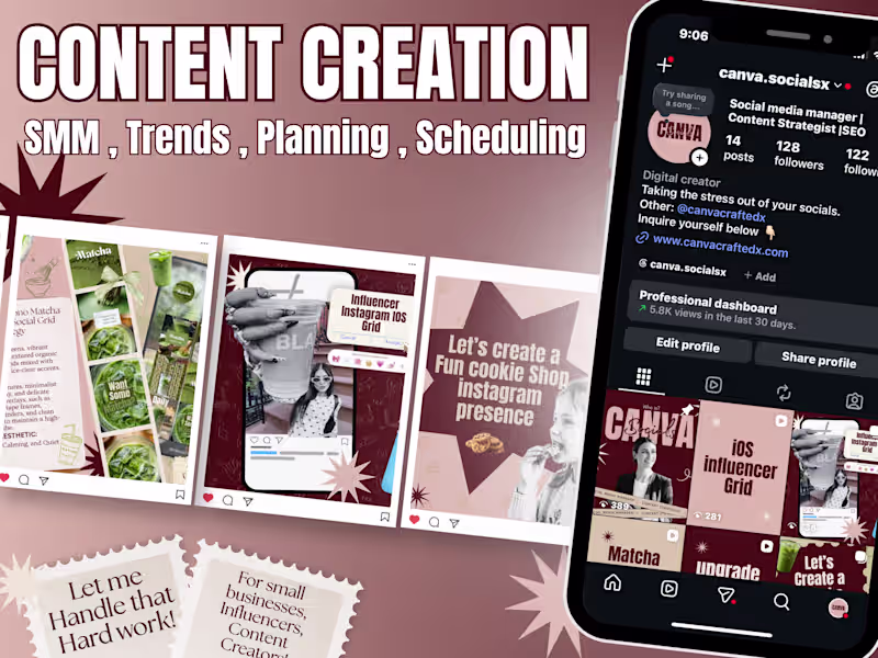 Cover image for Social Media Management & Content