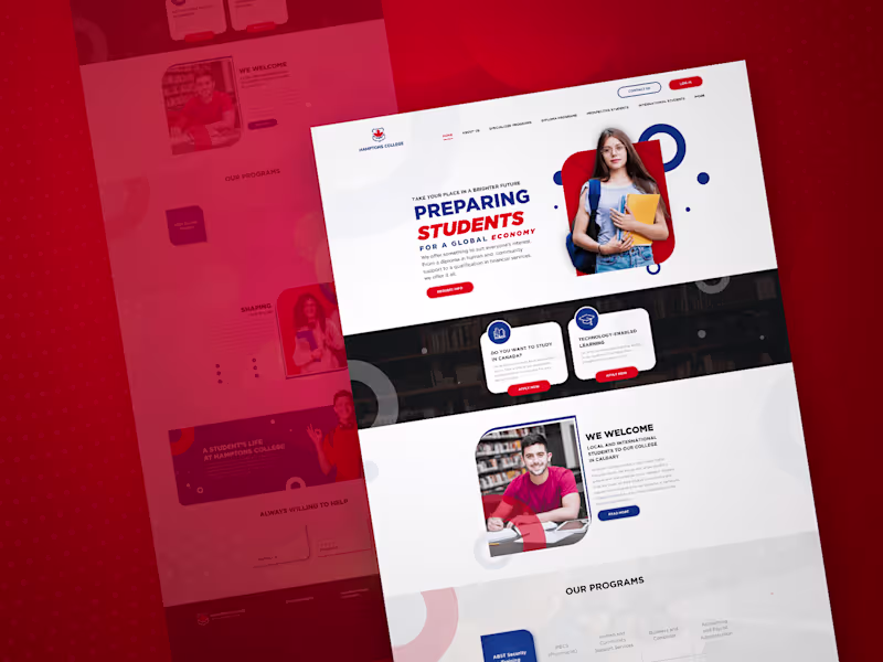 Cover image for Hamptons College Brand Design | Website Redesign
